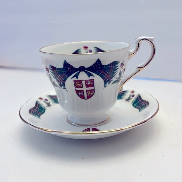 Royal Adderley Newfoundland Tartan Fine Bone China Teacup and Saucer England - Picture 7 of 7